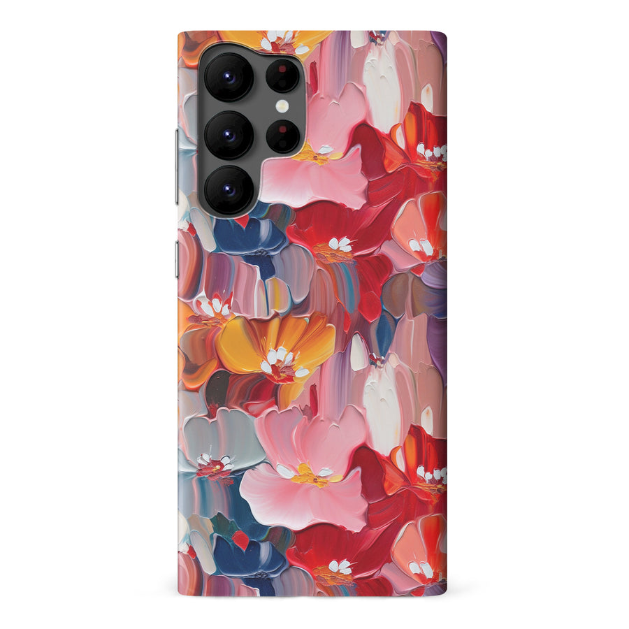 Samsung Galaxy S22 Ultra Mirage Painted Flowers Phone Case