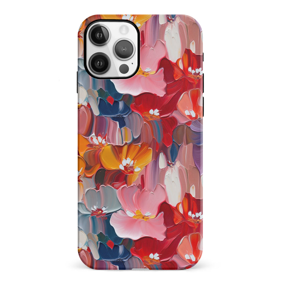 iPhone 12 Mirage Painted Flowers Phone Case