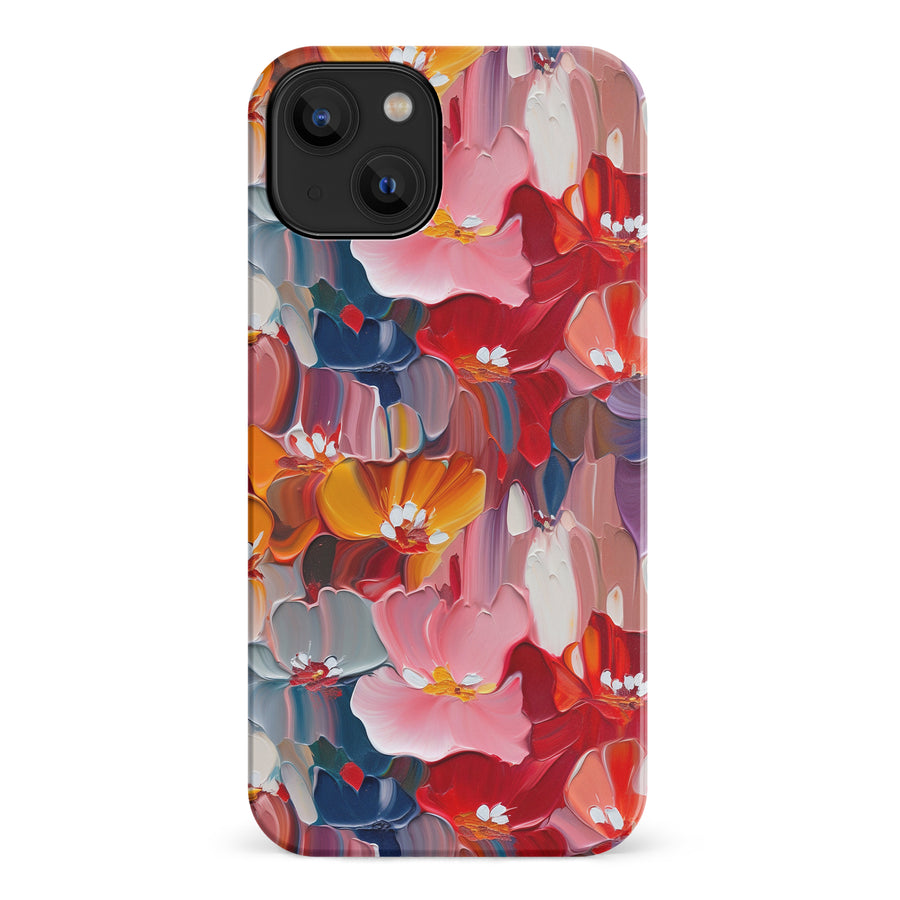 iPhone 14 Mirage Painted Flowers Phone Case