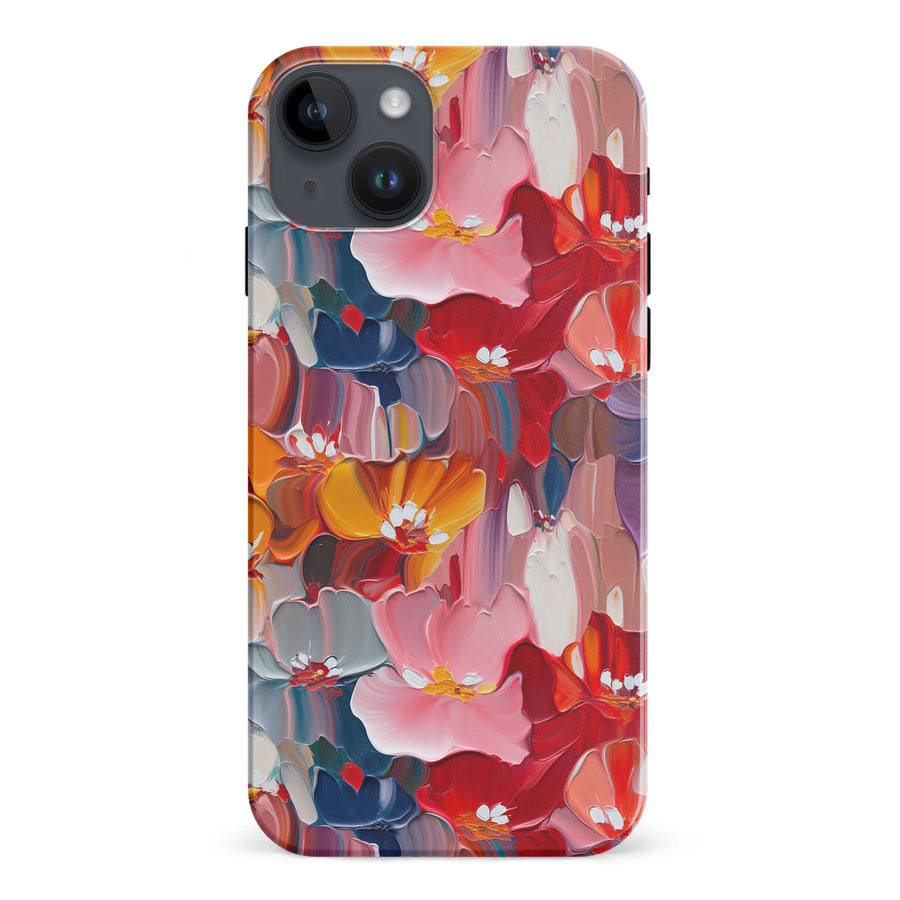 iPhone 15 Plus Mirage Painted Flowers Phone Case
