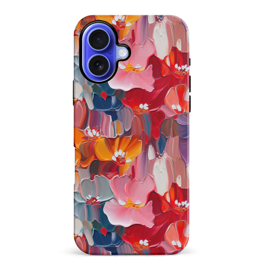 iPhone 16 Plus Mirage Painted Flowers Phone Case