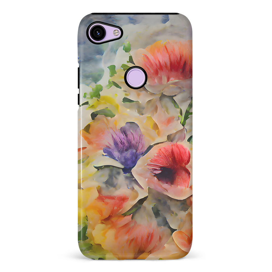 Google Pixel 3 Whimsical Blooms Painted Flowers Phone Case