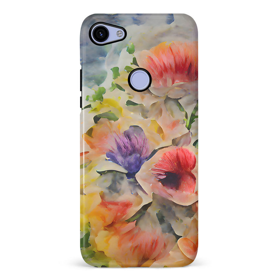 Google Pixel 3A XL Whimsical Blooms Painted Flowers Phone Case