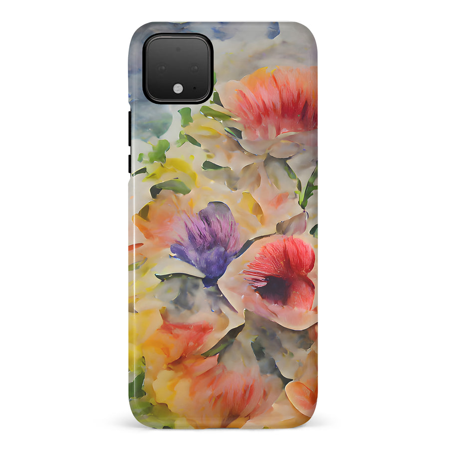 Google Pixel 4 Whimsical Blooms Painted Flowers Phone Case