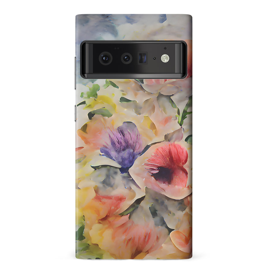 Google Pixel 6 Pro Whimsical Blooms Painted Flowers Phone Case