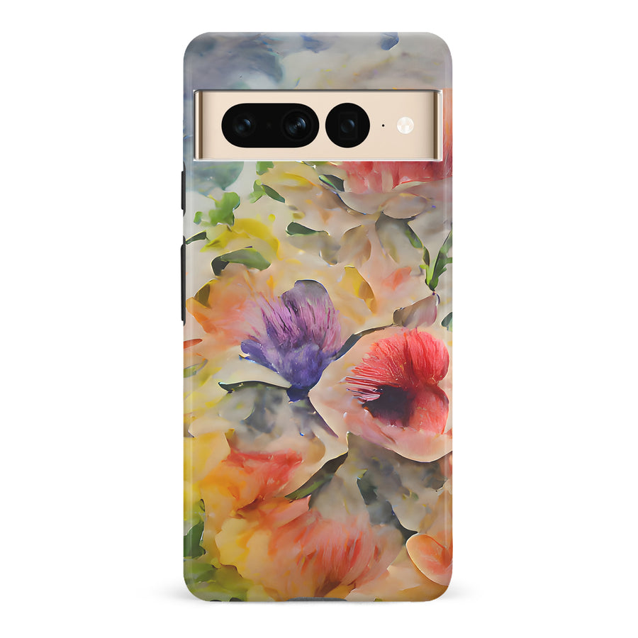 Google Pixel 7 Pro Whimsical Blooms Painted Flowers Phone Case