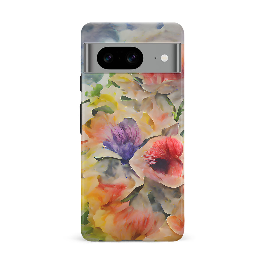Google Pixel 8 Whimsical Blooms Painted Flowers Phone Case