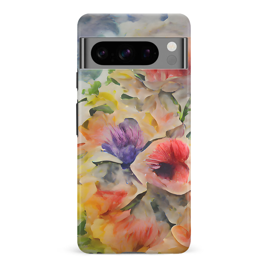 Google Pixel 8 Pro Whimsical Blooms Painted Flowers Phone Case