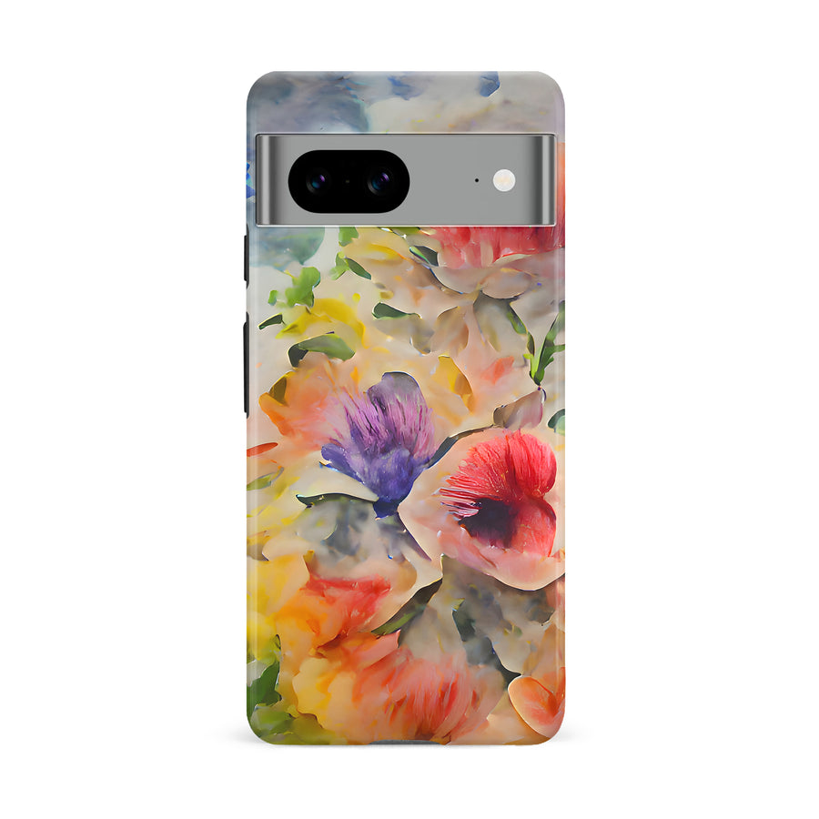 Google Pixel 8A Whimsical Blooms Painted Flowers Phone Case