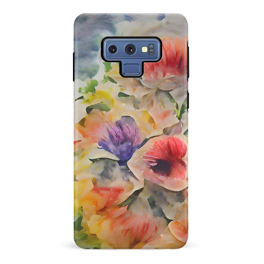Samsung Galaxy Note 9 Whimsical Blooms Painted Flowers Phone Case