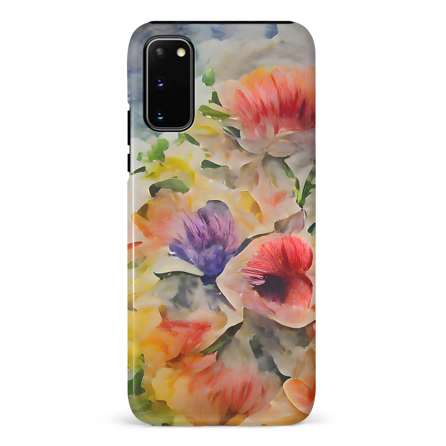 Samsung Galaxy S20 Whimsical Blooms Painted Flowers Phone Case