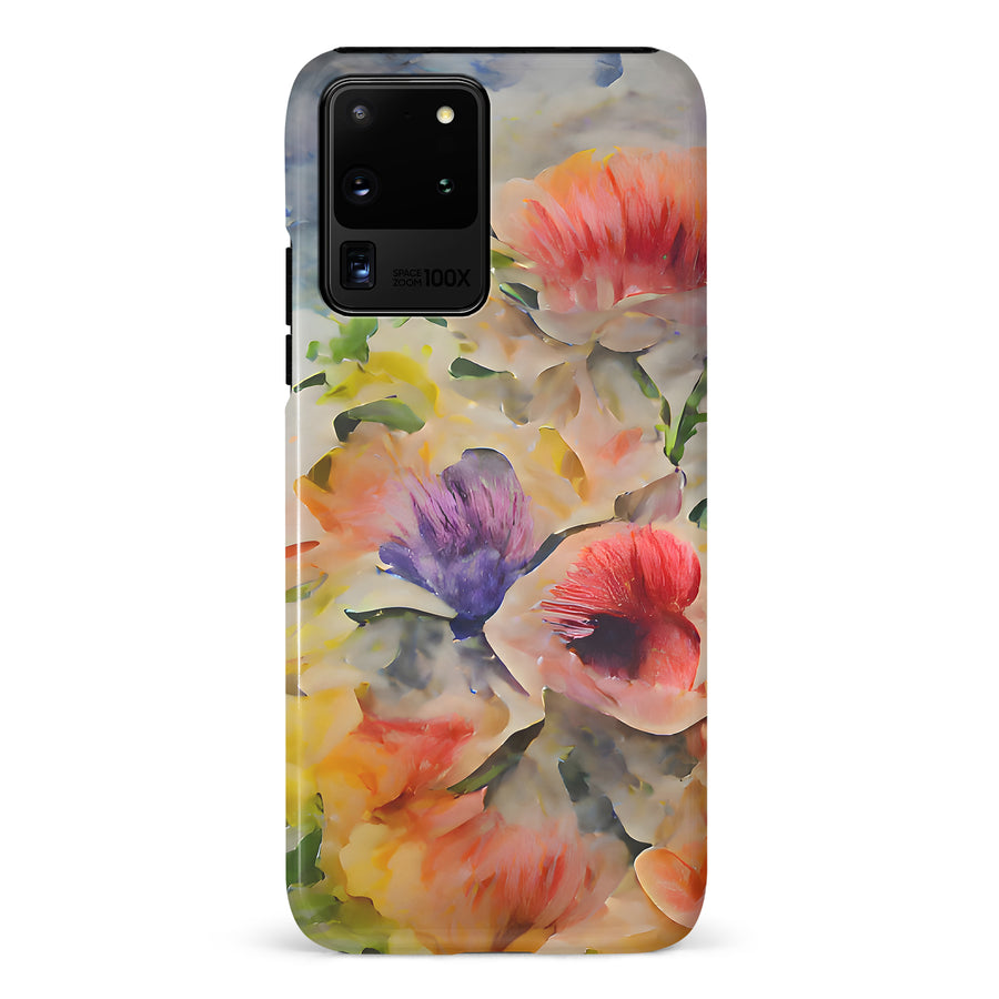 Samsung Galaxy S20 Ultra Whimsical Blooms Painted Flowers Phone Case