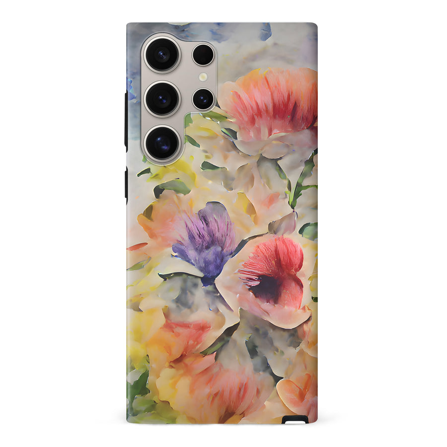 Samsung Galaxy S24 Ultra Whimsical Blooms Painted Flowers Phone Case