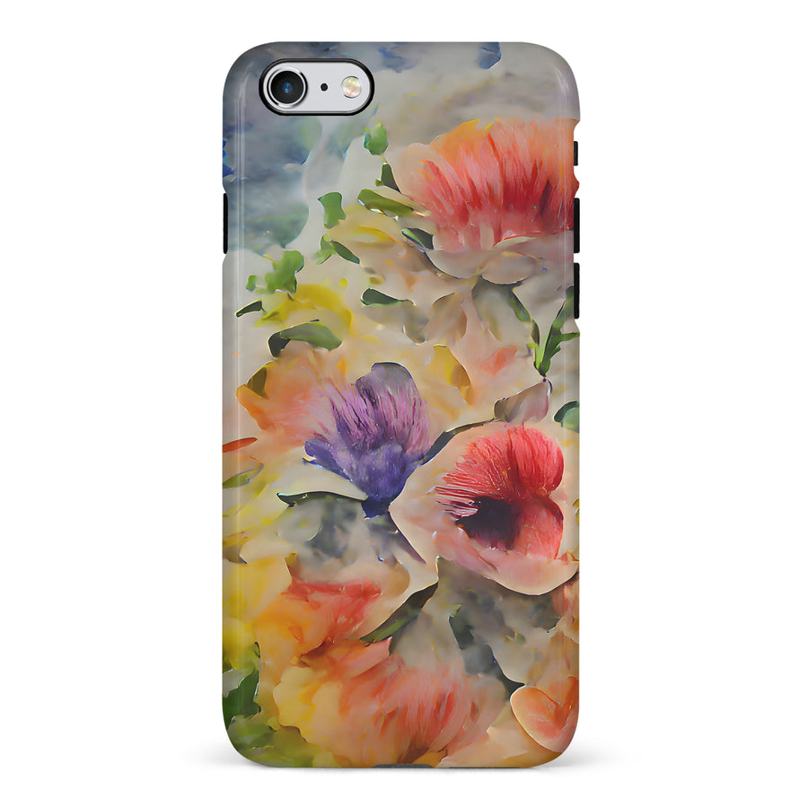 iPhone 6 Whimsical Blooms Painted Flowers Phone Case