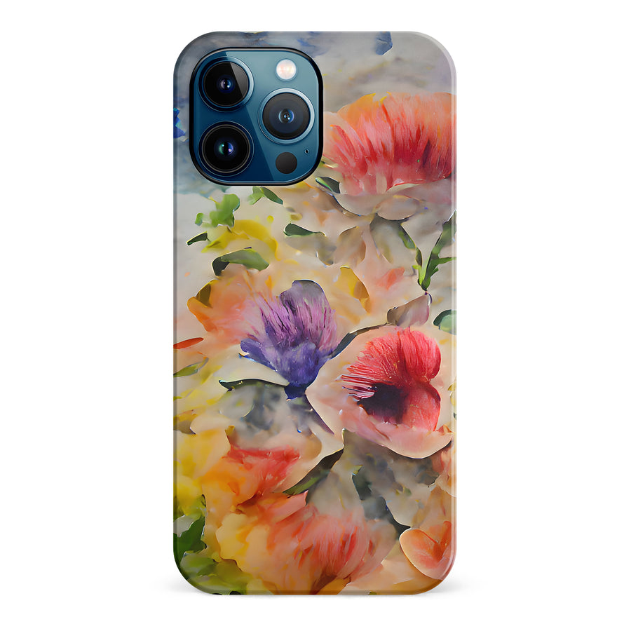 iPhone 12 Pro Max Whimsical Blooms Painted Flowers Phone Case