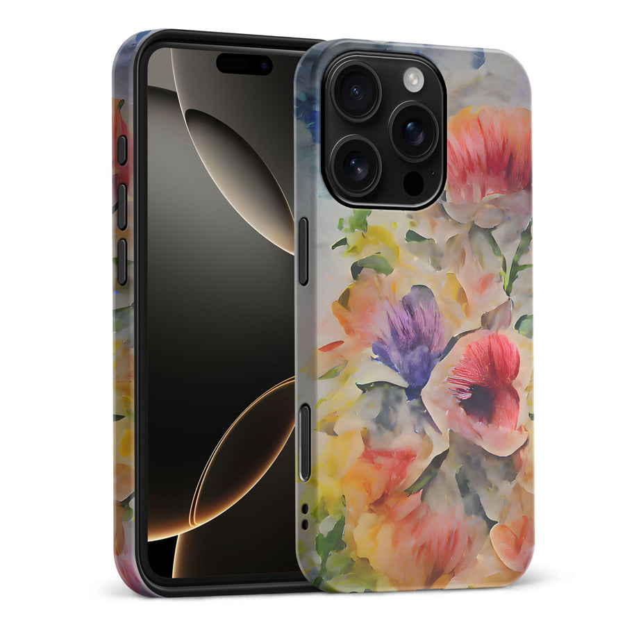 iPhone 16 Pro Max Whimsical Blooms Painted Flowers Phone Case