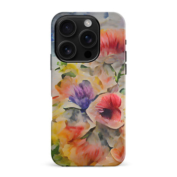 iPhone 16 Pro Max Whimsical Blooms Painted Flowers Phone Case