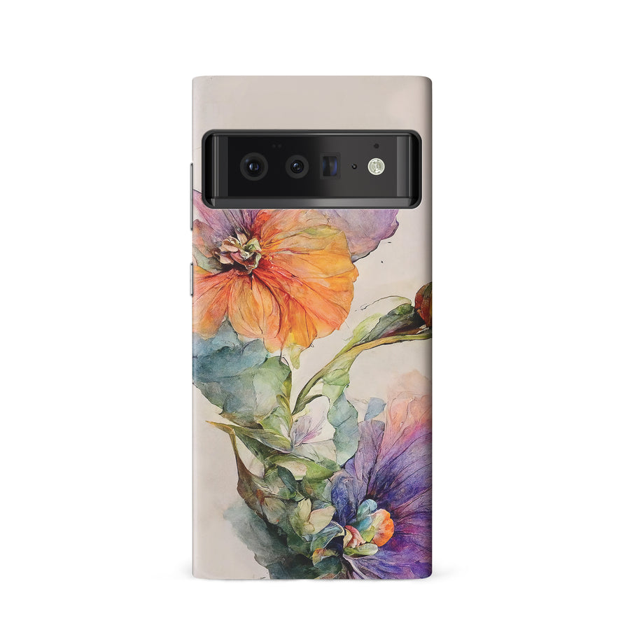 Google Pixel 6 Pastel Painted Petals Phone Case