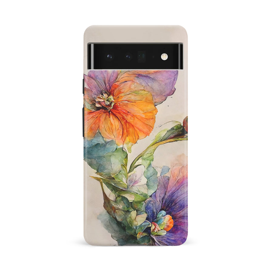 Google Pixel 6A Pastel Painted Petals Phone Case