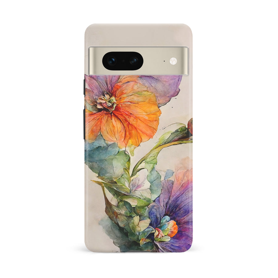 Google Pixel 7 Pastel Painted Petals Phone Case