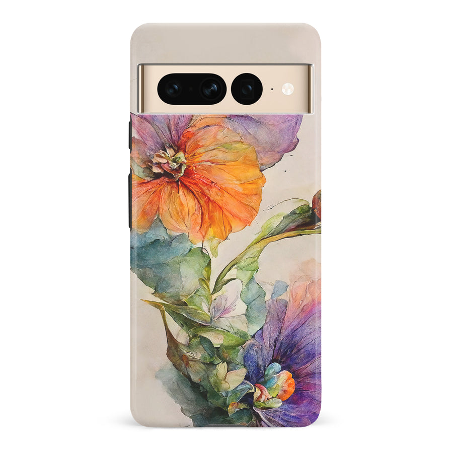 Google Pixel 7 Pro Pastel Painted Petals Phone Case