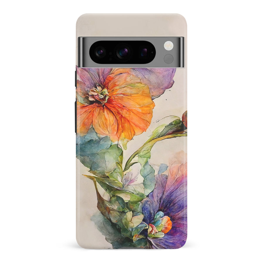 Google Pixel 8 Pro Pastel Painted Petals Phone Case