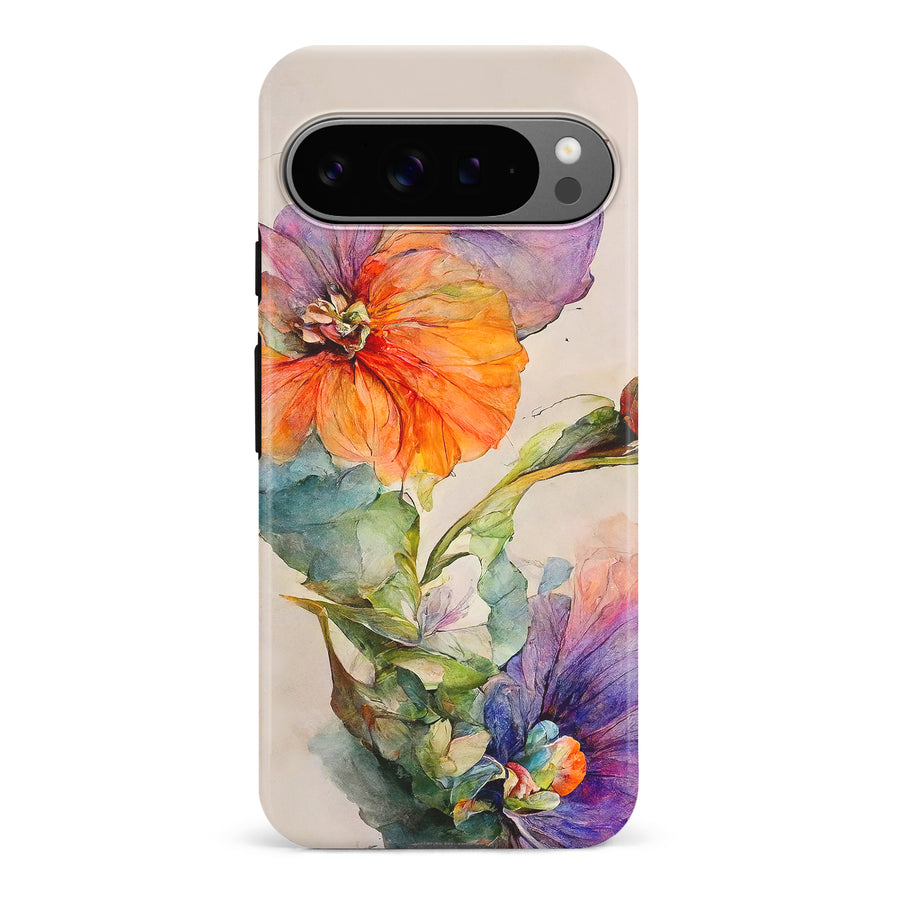 Google Pixel 9 Pro Pastel Painted Petals Phone Case