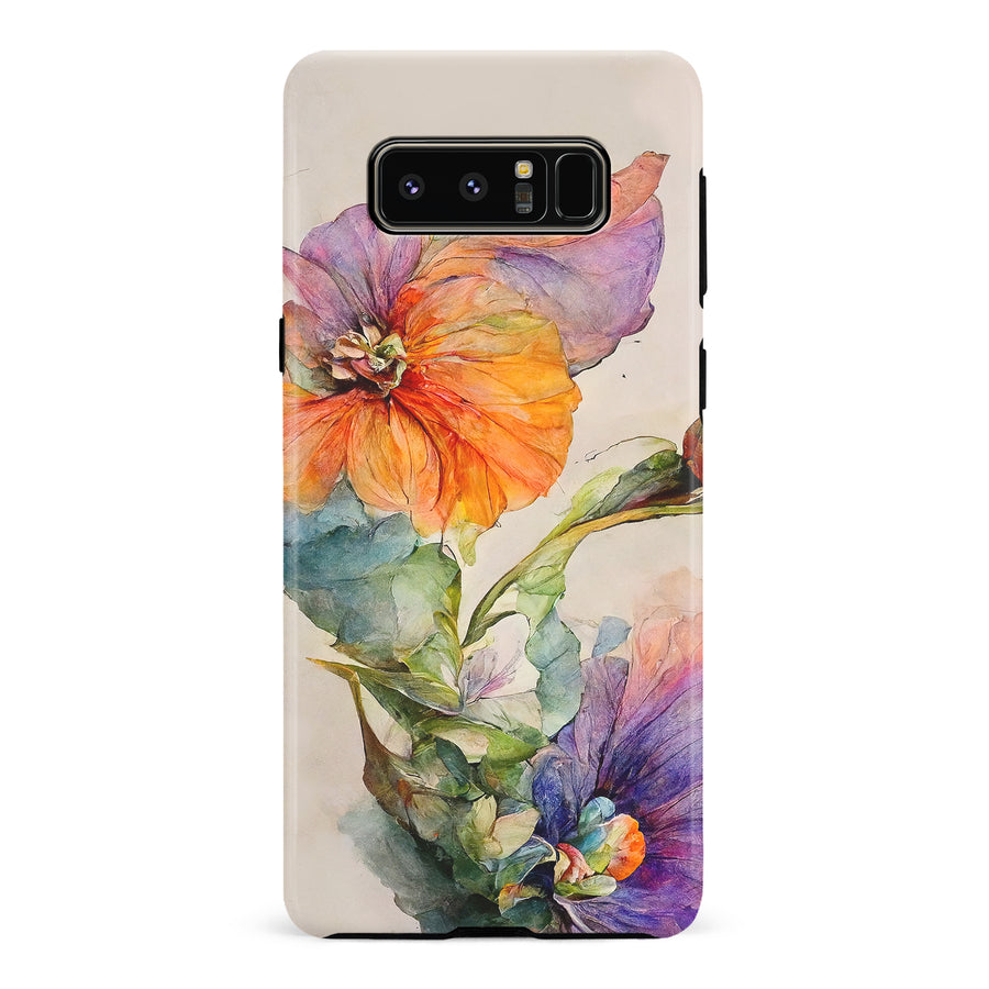 Samsung Galaxy Note 8 Pastel Painted Petals Phone Case