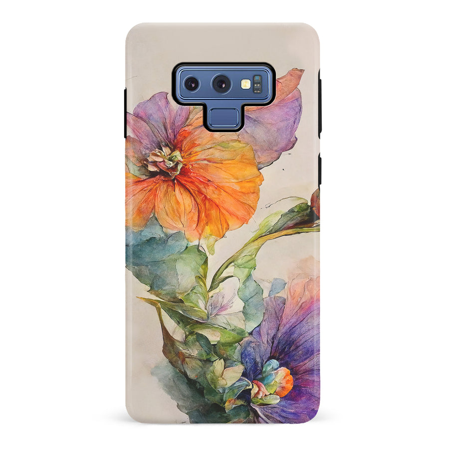 Samsung Galaxy Note 9 Pastel Painted Petals Phone Case
