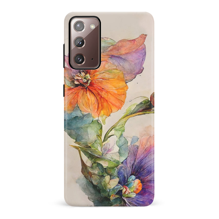 Samsung Galaxy Note 20 Pastel Painted Petals Phone Case