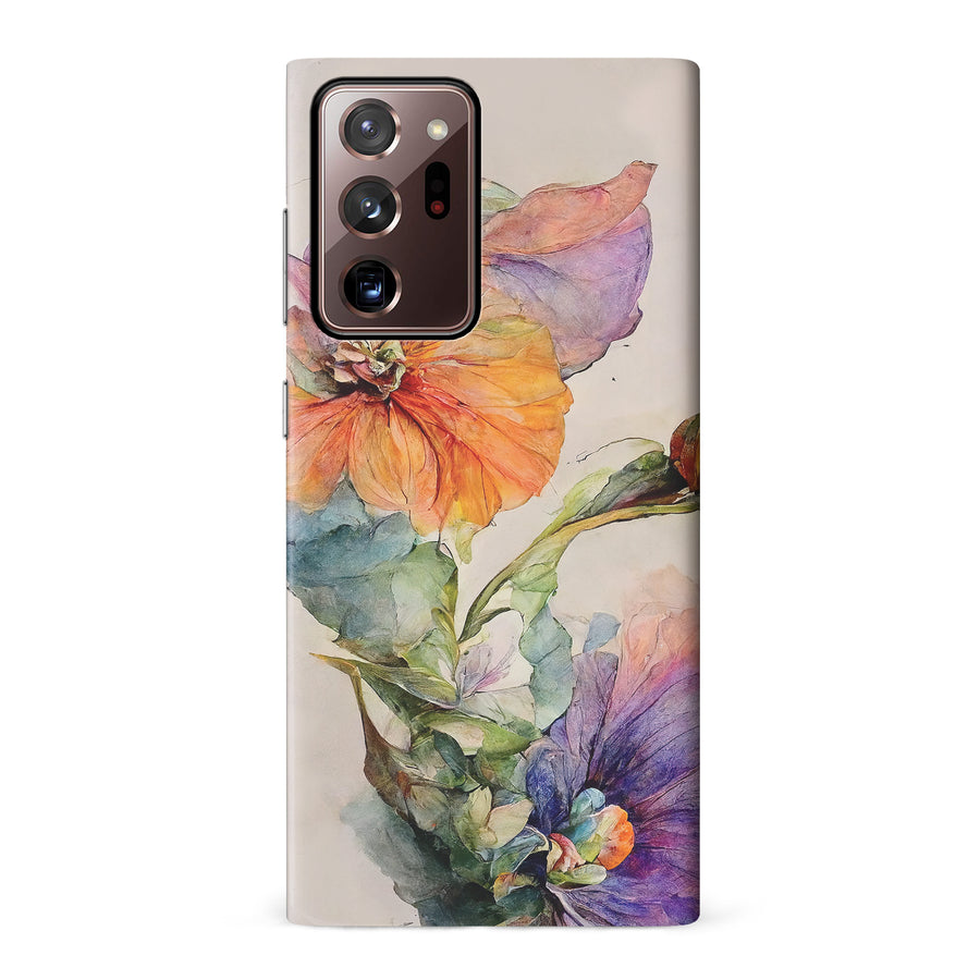 Samsung Galaxy Note 20 Ultra Pastel Painted Petals Phone Case