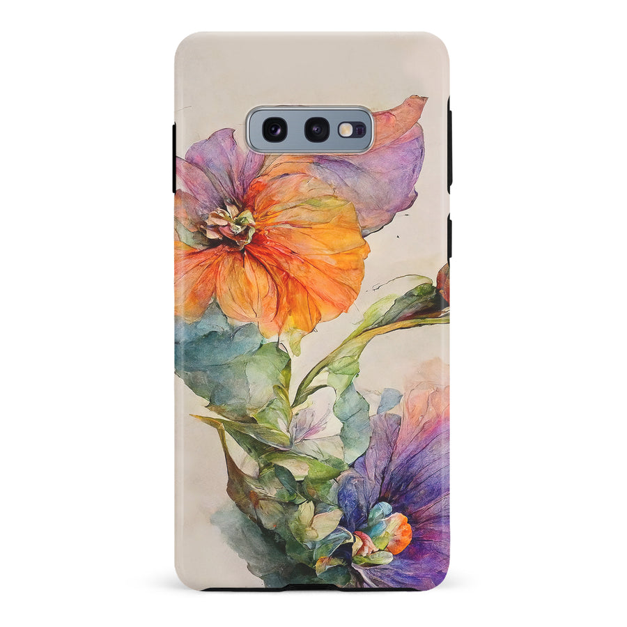 Samsung Galaxy S10e Pastel Painted Petals Phone Case
