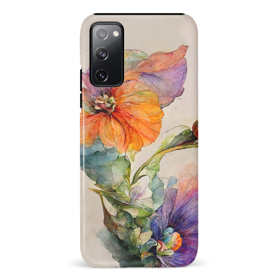 Samsung Galaxy S20 FE Pastel Painted Petals Phone Case