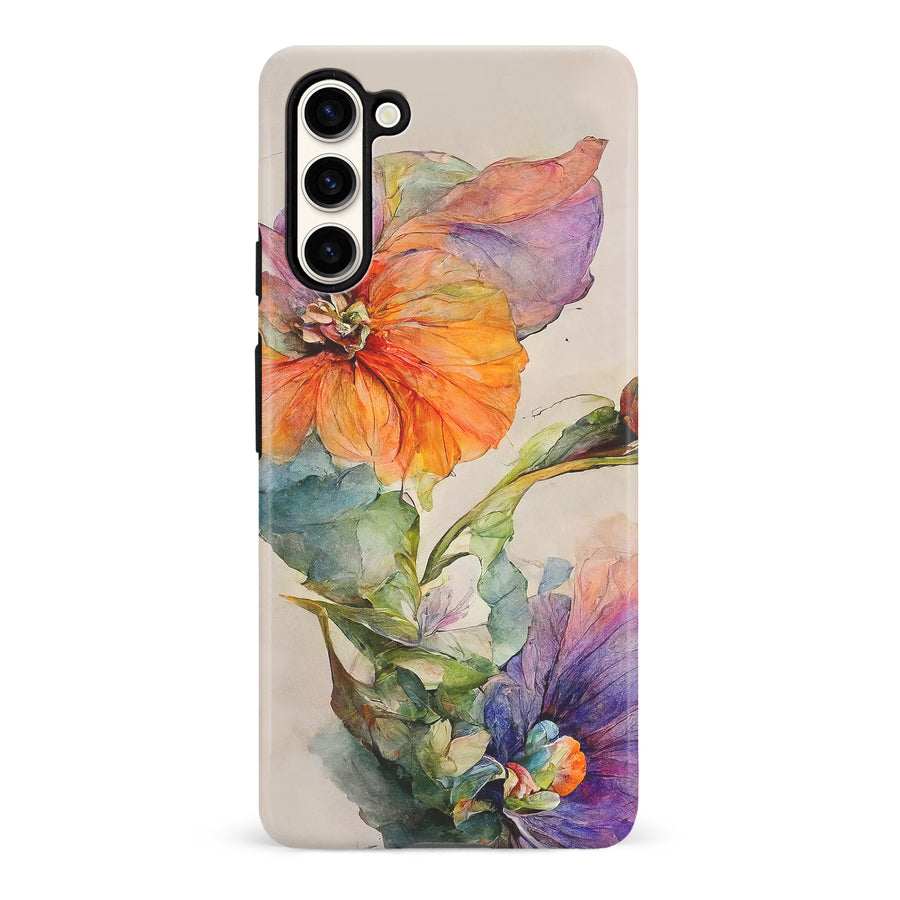 Samsung Galaxy S23 Pastel Painted Petals Phone Case