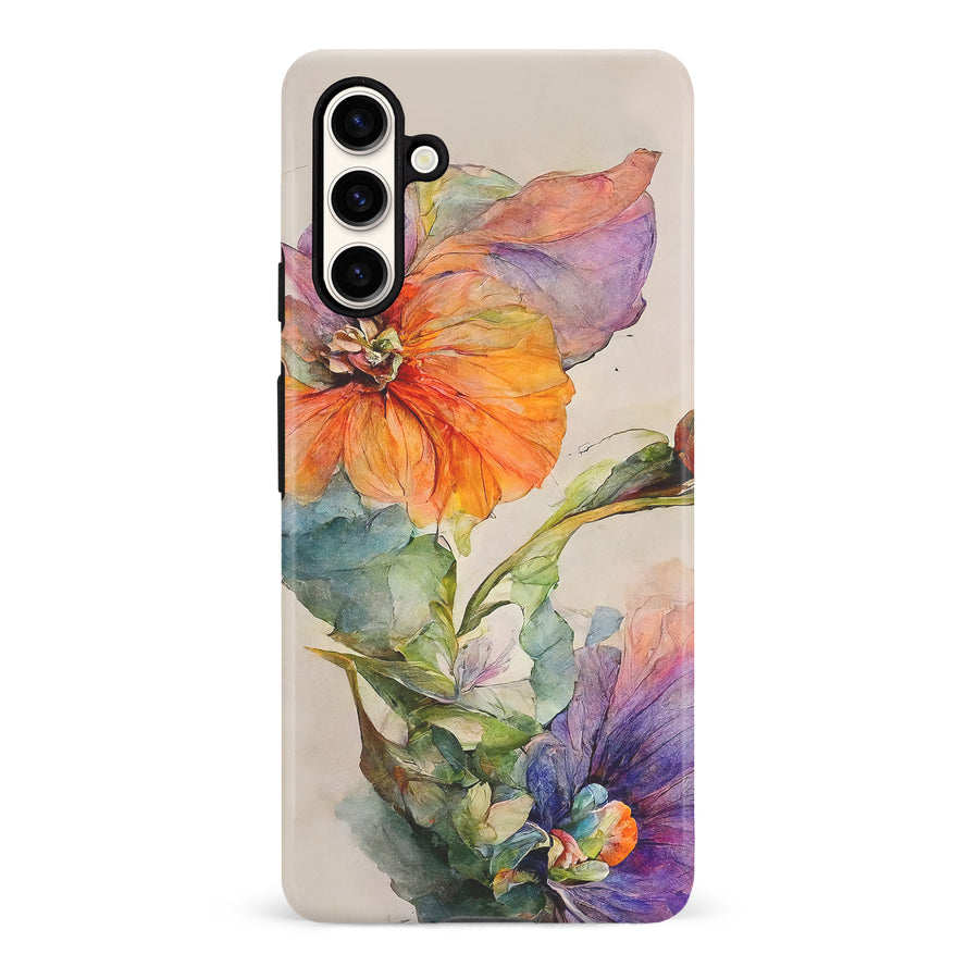 Samsung Galaxy S23 FE Pastel Painted Petals Phone Case