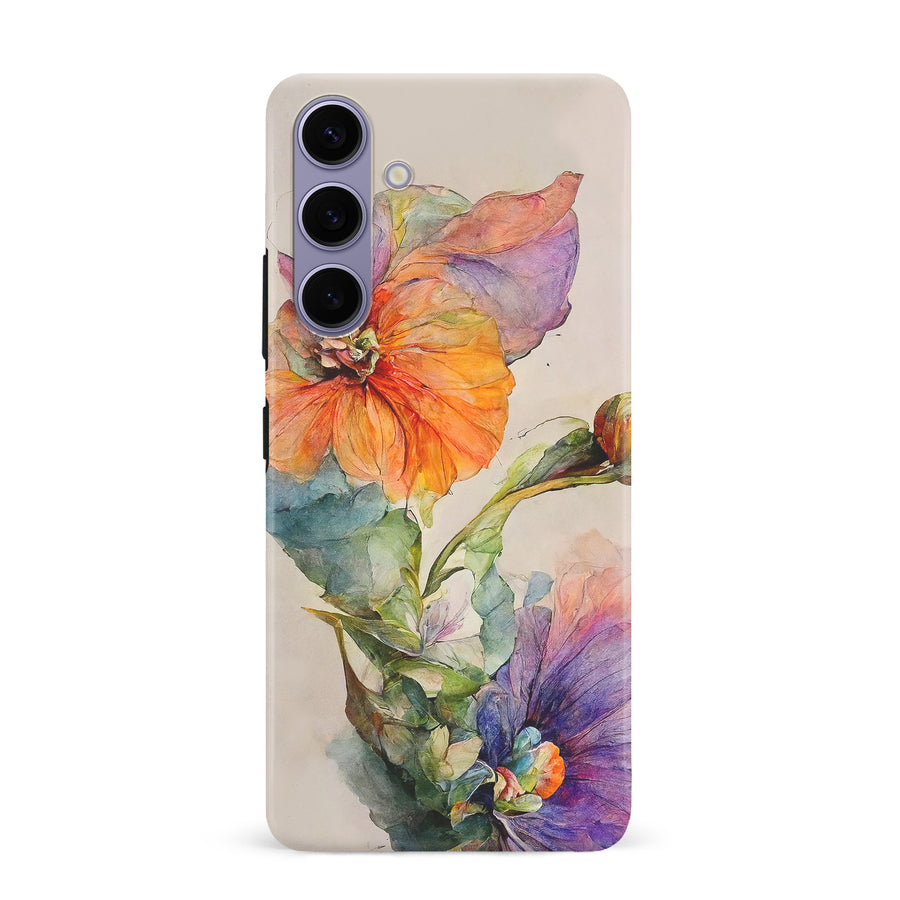 Samsung Galaxy S24 Plus Pastel Painted Petals Phone Case