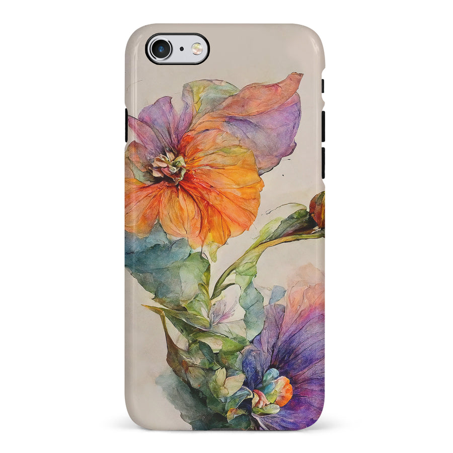 iPhone 6 Pastel Painted Petals Phone Case
