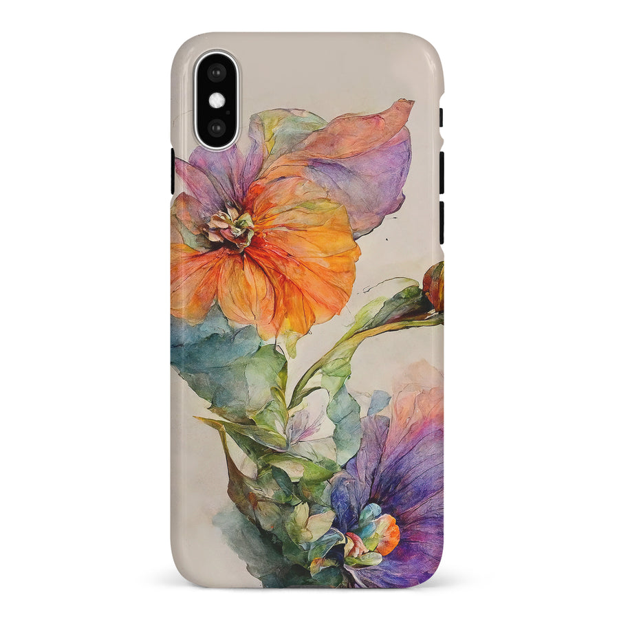 iPhone X/XS Pastel Painted Petals Phone Case