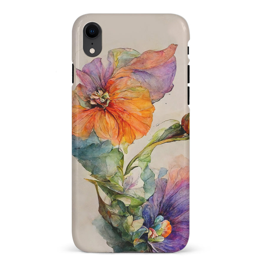 iPhone XR Pastel Painted Petals Phone Case