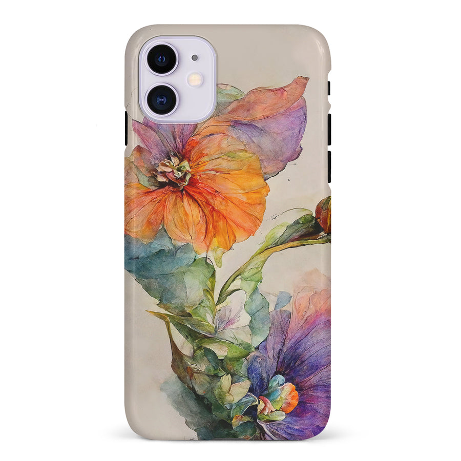 iPhone 11 Pastel Painted Petals Phone Case