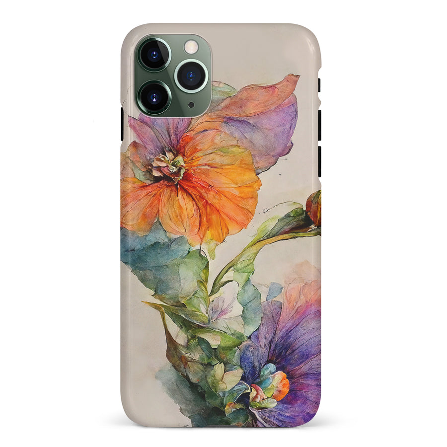 iPhone 11 Pro Pastel Painted Petals Phone Case