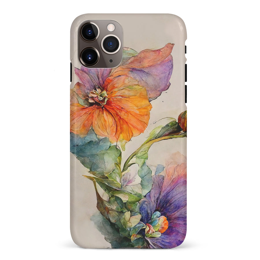 iPhone 11 Pro Max Pastel Painted Petals Phone Case