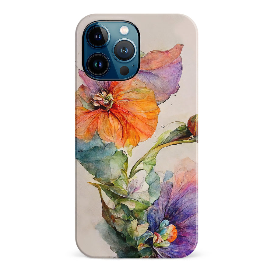 iPhone 12 Pro Max Pastel Painted Petals Phone Case