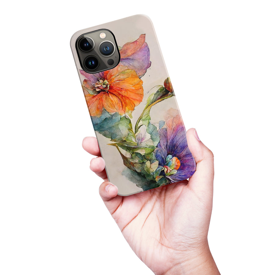 iPhone 13 Pro Max Pastel Painted Petals Phone Case