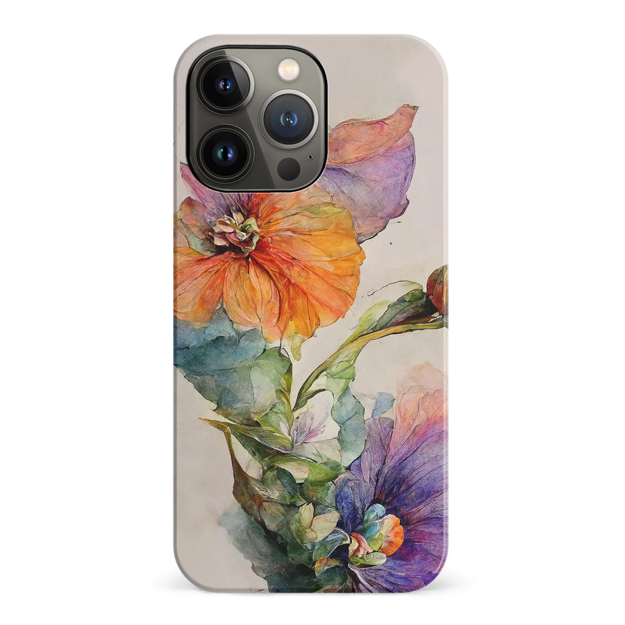 iPhone 14 Pro Pastel Painted Petals Phone Case