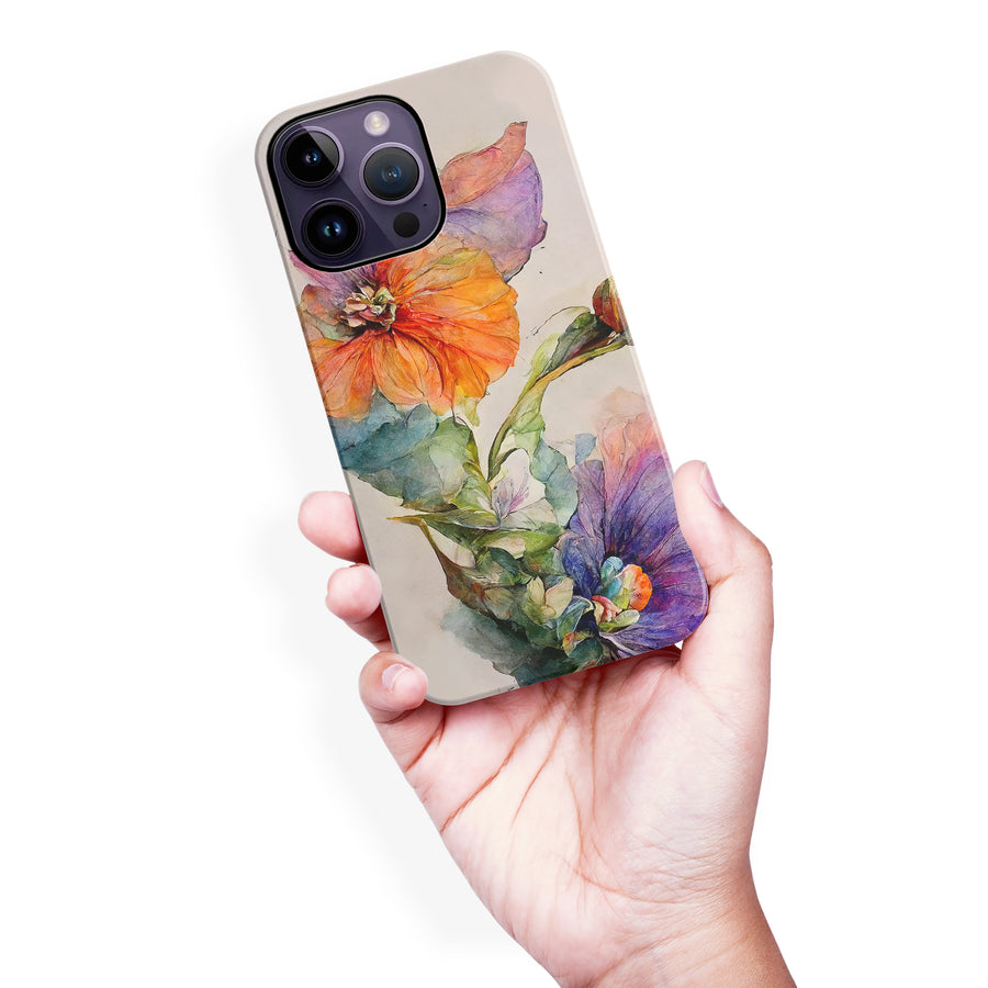 iPhone 14 Pro Max Pastel Painted Petals Phone Case