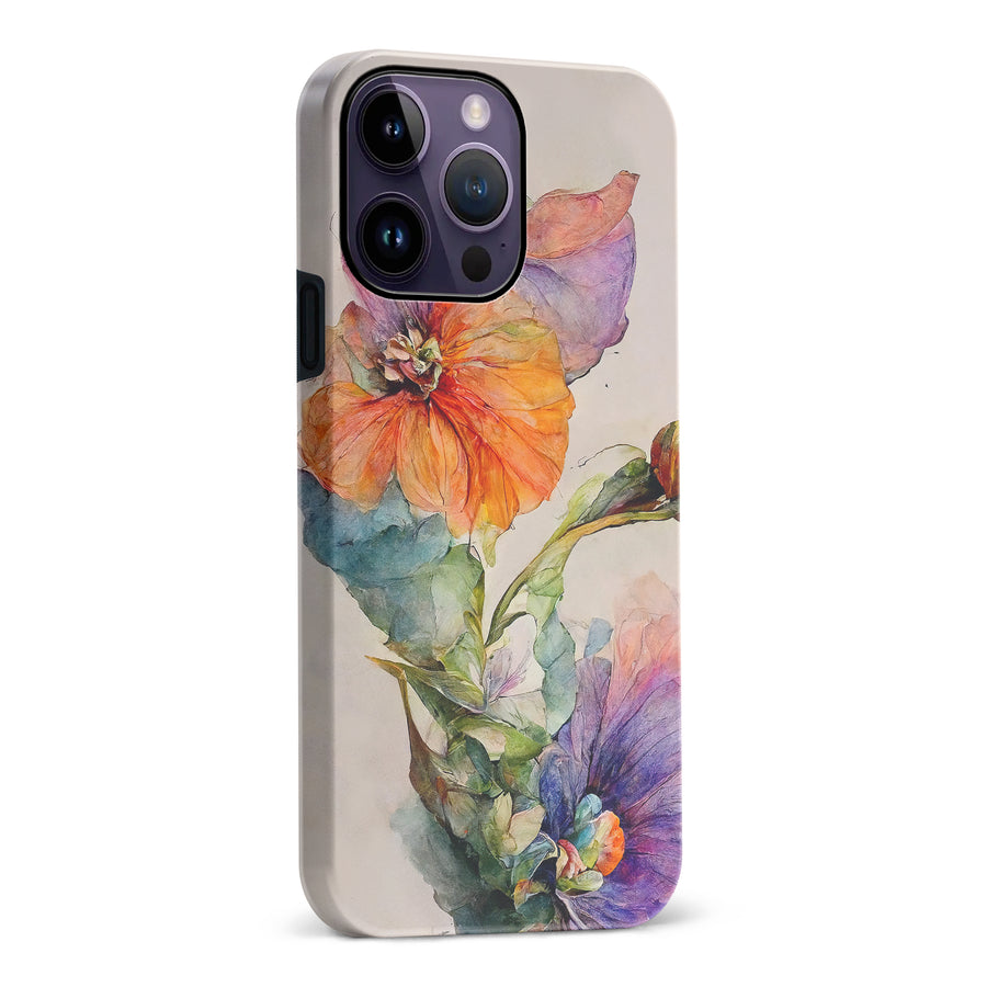 iPhone 14 Pro Max Pastel Painted Petals Phone Case