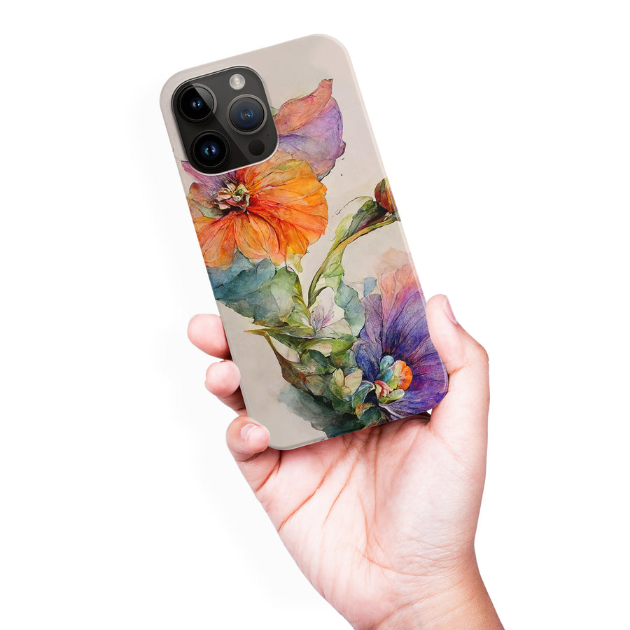 iPhone 15 Pro Max Pastel Painted Petals Phone Case
