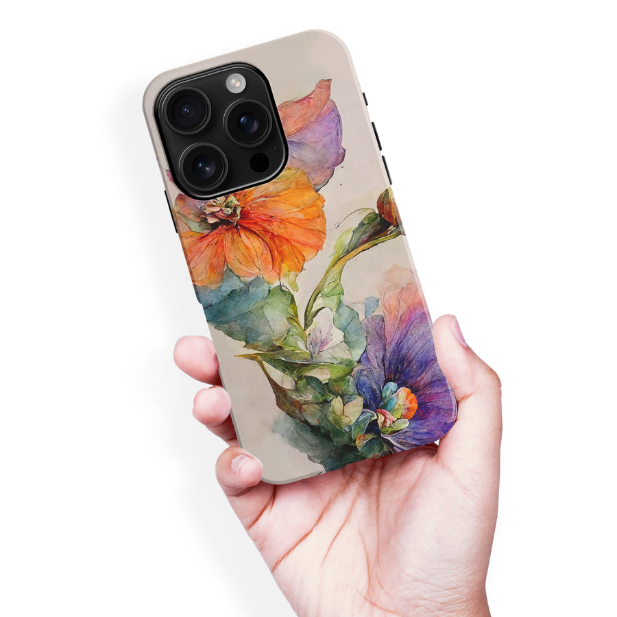 iPhone 16 Pro Max Pastel Painted Petals Phone Case