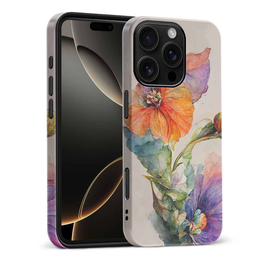 iPhone 16 Pro Max Pastel Painted Petals Phone Case